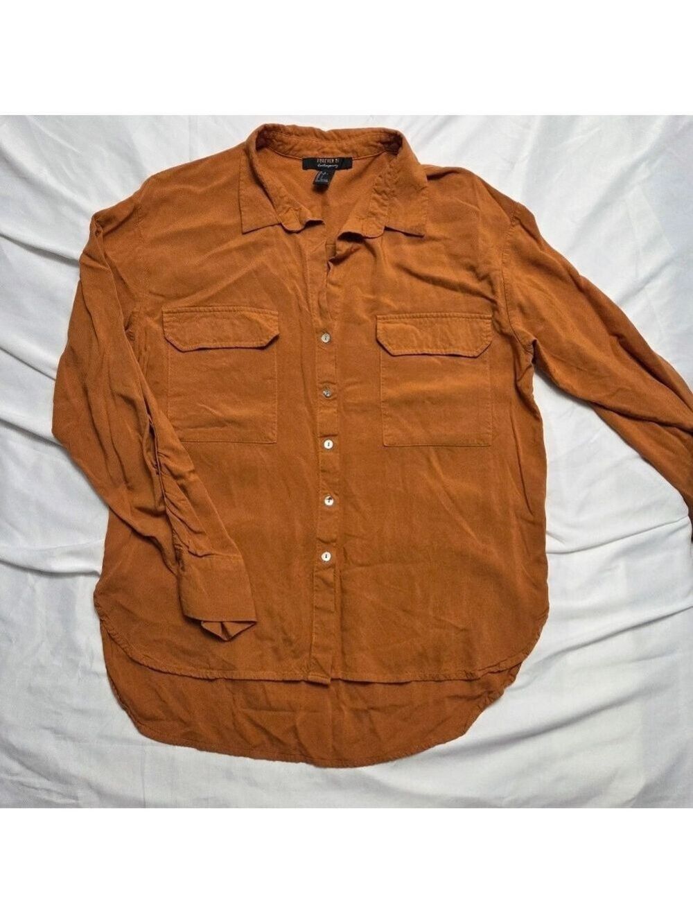 ● Large ● Forever 21 Utility Button Down Tunic Shirt